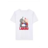 Luz&Pos Kız Labubu Çocuk Baskılı T-shirt - Beyaz