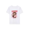 Luz&Pos Kız Labubu Çocuk Baskılı T-shirt - Beyaz
