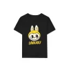Luz&Pos Kız Labubu Çocuk Baskılı T-shirt - Siyah