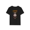 Luz&Pos Kız Labubu Çocuk Baskılı T-shirt - Siyah