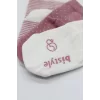 Luz&Pos Puanlı Kaymaz Penye Soket Çorap 3lü Bs10108 Pudra