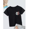 Luz&Pos Unisex Çocuk Baskılı T-shirt - Siyah