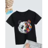 Luz&Pos Unisex Çocuk Baskılı T-shirt - Siyah