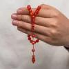 Luz&Pos Yuvarlak Sıkma Kehribar Tesbih