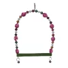 Markapet Boncuklu Ve Tünekli Kuş Salıncağı 10 cm-14 cm Bordo