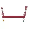 Markapet Boncuklu Ve Tünekli Kuş Salıncağı 10 cm-14 cm Bordo