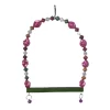 Markapet Boncuklu Ve Tünekli Kuş Salıncağı 10 cm-14 cm Bordo