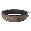Markapet Deri Doğal Taşlı Köpek Boyun Tasması 28-33 cm X-Small Taba