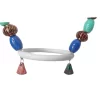 Markapet Renkli Boncuklu Oval Halkalı Papağan Salıncağı 15 cm-23 cm