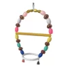 Markapet Renkli Boncuklu Oval Halkalı Papağan Salıncağı 15 cm-23 cm