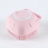 Markapet Şampuan Hazneli Kedi Köpek Silikon Duş Fırçası 11 cm Pembe