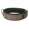 Markapet Taşlı Ve Aynalı Köpek Boyun Tasması 49-55 cm Large Taba