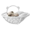 Markapet Vantuzlu Oval Kedi Hamağı Kedi Yatağı 17*46 cm Beyaz