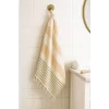 Mimoza Unisex Peştemal Plaj Havlusu 100x180 Cm &#37;100 Pamuklu Soft Kahve-Açık Kahve