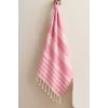 Mimoza Unisex Peştemal Plaj Havlusu 100x180 Cm &#37;100 Pamuklu Soft Pembe-Açık Pembe
