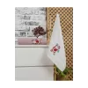 Mira Home Banyo Havlusu Takımı Noel Baba  Nakışlı