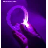 Mor Led Işıklı Baskı Yapılabilen Pilli Bileklik Bilezik 1,5 Cm Genişlik