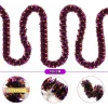 Mor Turuncu Renk 4 Cm Genişlik Garland Çift Renk Sim Süs 180 Cm