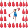 Nessiworld  10 Çift ( 20 Adet ) Kırmızı Renk 23 Nisan 19 Mayıs 29 Ekim Okul Gösteri Ponponları