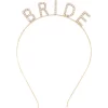 Nessiworld  Altın Gold Renk Bekarlığa Veda Kristal Taş Bride Tacı İthal 16x10 cm
