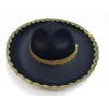 Nessiworld  Altın Renk Şeritli Meksika Mariachi Latin Şapkası 55 cm Çocuk