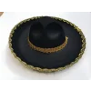 Nessiworld  Altın Renk Şeritli Meksika Mariachi Latin Şapkası 55 cm Çocuk