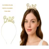 Nessiworld Altın Renkli Taşlı “Bride” Gelin Tacı – El Yazısı Yazı Tipiyle
