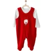 Nessiworld  Andywawa AC25339 Happy Newyear Kadife Bebek Tulum Takım Red