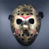 Nessiworld  Bakır Renk Kırmızı Çizgili Tam Yüz Hokey Jason Maskesi Hannibal Maskesi