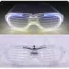 Nessiworld Beyaz Led Işıklı Parti Gözlüğü - Neon Glow Şerit Gözlük 3 Modlu