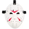 Nessiworld  Beyaz Renk Kırmızı Çizgili Tam Yüz Hokey Jason Maskesi Hannibal Maskesi