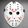 Nessiworld  Beyaz Renk Kırmızı Çizgili Tam Yüz Hokey Jason Maskesi Hannibal Maskesi
