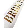 Nessiworld  Beyaz Üzeri Altın Büyük Bride To Be Yazılı Simli Işıltılı Kuşak Kemer 10x80 cm