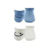 Nessiworld  Bistyle 2Li Sneakers Smile Penye Çorap BS20106 Mavi Ekru