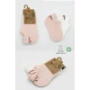 Nessiworld  Bistyle 2Li Sneakers Smile Penye Çorap BS20106 Pembe Ekru