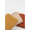 Nessiworld Bistyle 6lı Müslin Mendil 20x20 cm 90106 Kiremit Bej Hardal