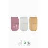 Nessiworld  Bistyle Basic Kaymaz Penye Soket Çorap 3Lü BS10106 Pudra Ekru Somon