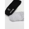 Nessiworld  Bistyle Basic Kaymaz Penye Soket Çorap 3Lü BS10106 Siyah Ekru Gri