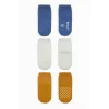 Nessiworld  Bistyle Basic Kaymaz Penye Soket Çorap 3Lü BS10107 İndigo Ekru Hardal