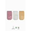 Nessiworld  Bistyle Basic Kaymaz Penye Soket Çorap 3Lü BS10107 Pudra Ekru Somon