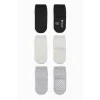 Nessiworld  Bistyle Basic Kaymaz Penye Soket Çorap 3Lü BS10107 Siyah Ekru Gri