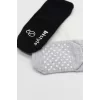 Nessiworld  Bistyle Basic Kaymaz Penye Soket Çorap 3Lü BS10107 Siyah Ekru Gri