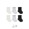 Nessiworld  Bistyle Basic Penye Soket Çorap 6Lı BS10101B Ekru Gri Siyah