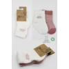 Nessiworld  Bistyle Big Heart Penye Soket Çorap 2Li BS10117 Pudra