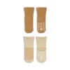 Nessiworld  Bistyle Çemberli Kaymaz Havlu Soket Çorap 2Li BS10503 Bej-Hardal