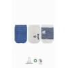 Nessiworld  Bistyle Puanlı Kaymaz Penye Soket Çorap 3Lü BS10108 İndigo