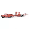 Nessiworld  Greenlight 1/64 1967 Dodge D-100 with Tandem Car Trailer