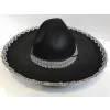Nessiworld  Gümüş Renk Şeritli Meksika Mariachi Latin Şapkası 55 cm Çocuk