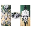 Nessiworld  Haki Yeşil Renk Üzeri Likralı Kuru Kafa Kafatası Baskılı Baf Buff Bandana 25x48 cm