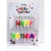 Nessiworld  Happy Birthday Yazılabilen Rengarenk Doğum Günü Mumu